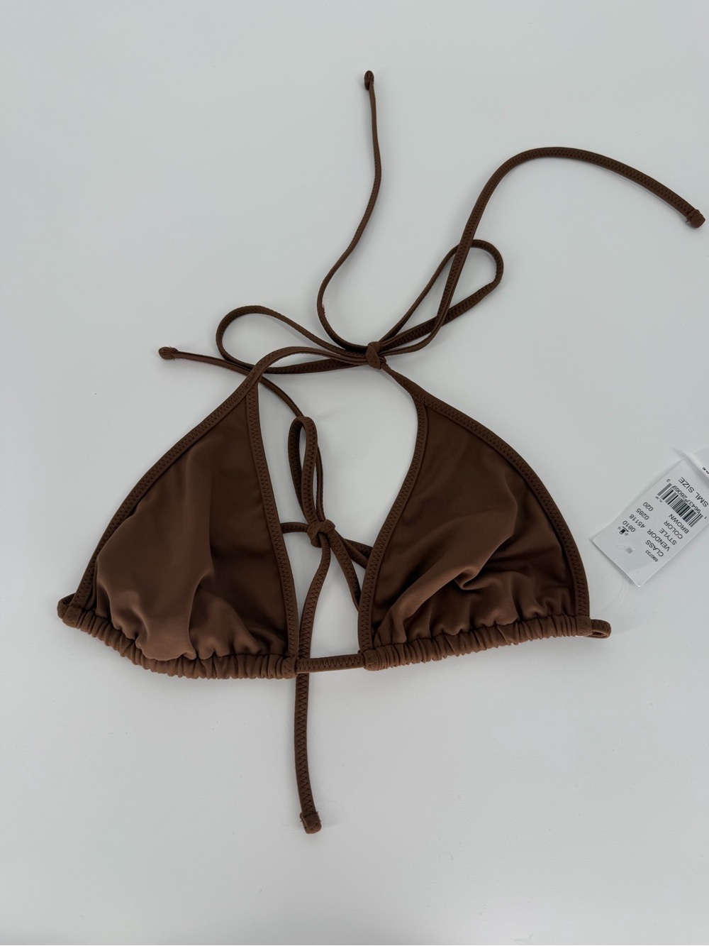 PacSun Swim Tan and Brown Triangle Bikini Top